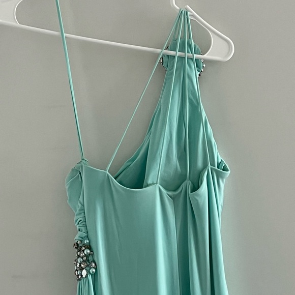 Aqua Jeweled Gown - Picture 10 of 12